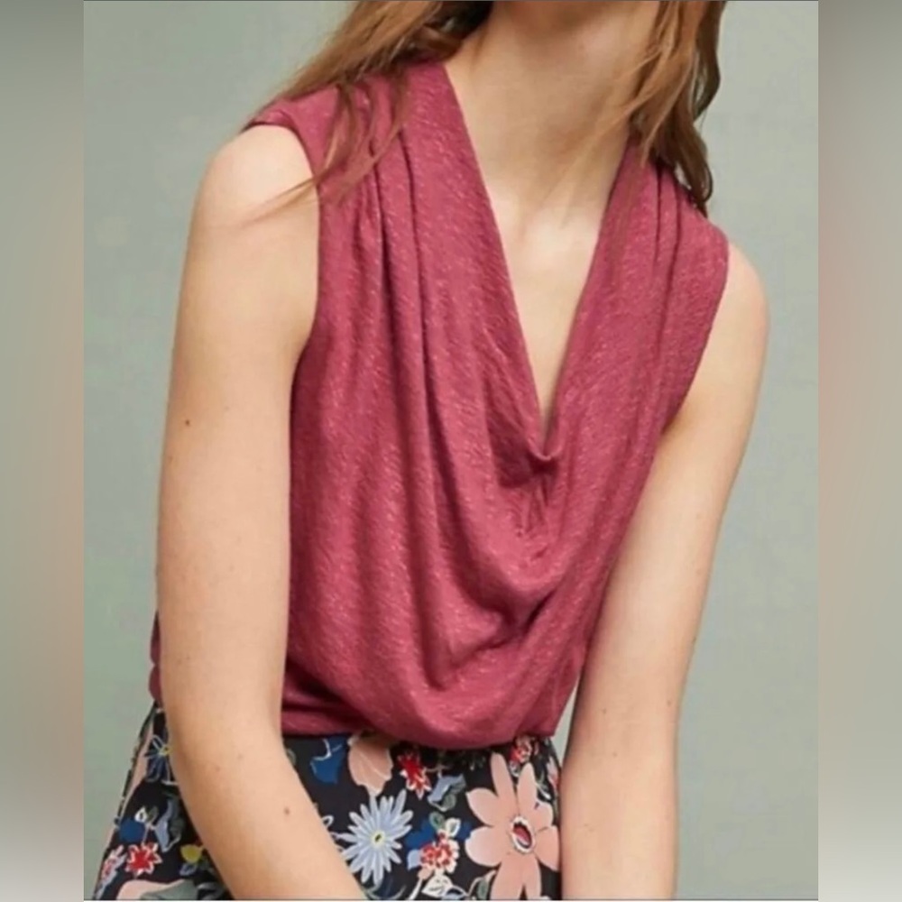 Akemi + Kin by Anthropologie Tibby Cowl Neck Sleeveless Top Size Medium
